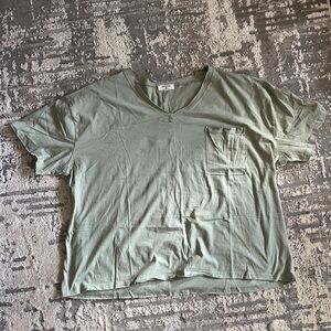Light Green V-Neck T-Shirt